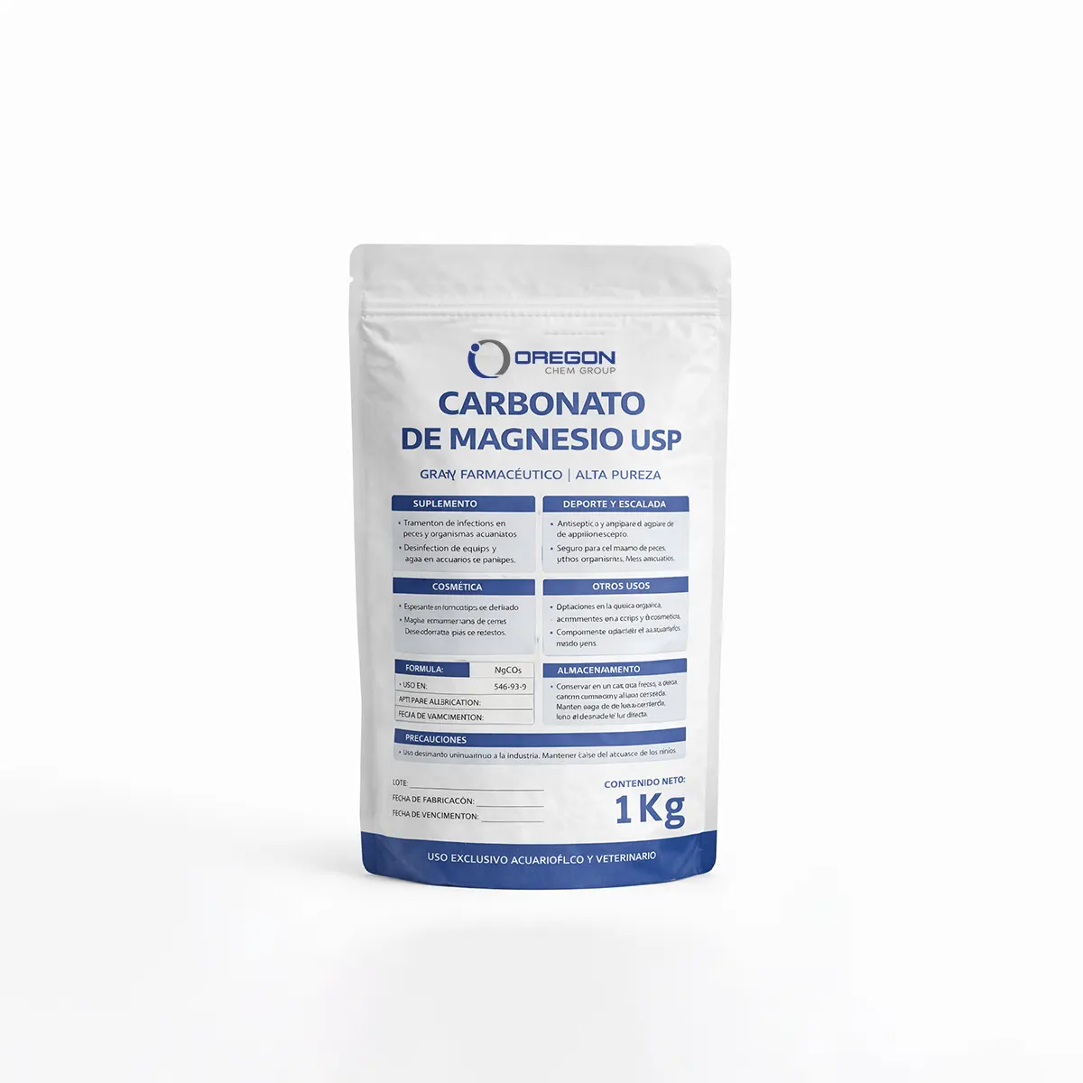 Carbonato de Magnesio 3 Carbonato De Magnesio Usp 1 Kg